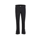 Men Vintage Pants Zipper Pants Micro Elastic Trousers Slim-Fit Jeans MIJKO