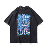 T-shirt Homme Imprimé Manches Courtes T-shirt Homme Été Ample Décontracté Polyvalent