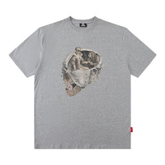T-shirt homme imprimé à manches courtes, marque de mode pour homme, col rond, ample