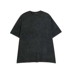 T-shirt Homme Imprimé Hip Hop Portrait Lavé Style Urbain Manches Courtes T-shirt Homme et Femme