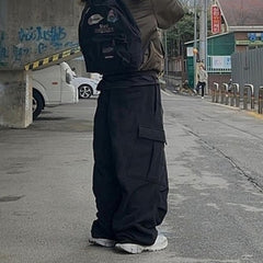 Men Vintage Pants Large Pocket Casual Pants MIJKO