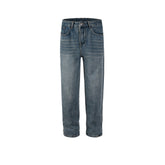 Men's Vintage Pants men's and women's trousers spliced washed jeans MIJKO