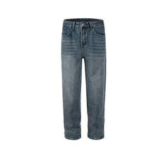 Men's Vintage Pants men's and women's trousers spliced washed jeans MIJKO