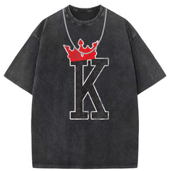 Mens T Shirts Washed Old Punk Short Sleeve T-Shirts