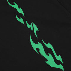 T-shirt Homme Manches Longues Imprimé Flamme Hip-Hop Personnalisé