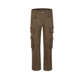 Men's Vintage Pants Tooling Multi-Pocket Pants Men's and Women's RICK Style Straight Casual Pants MIJKO