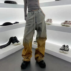 Men's Vintage Pants Men's Women's Design Pants Waist Casual Jeans MIJKO