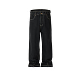 Men's Vintage Pants Men's Women's Design Trousers Men's and Women's Straight Washed Jeans MIJKO