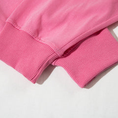 T-shirt homme à manches longues avec broderie en tissu collé, décontracté et ample