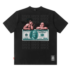 T-shirt homme à manches courtes, t-shirt homme et femme, couple rétro, ample, couple hip hop
