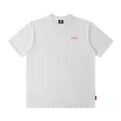 T-shirt Homme Motif Réfléchissant Lettre Imprimée Personnalité Manches Courtes Couple