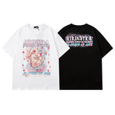 Men T Shirt Sweet Cool Bunny Printed Short Sleeve T-shirt Men and Women Couple Retro