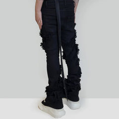 Mens Vintage Pants Stretch Unisex Bootcut Creative Jeans MIJKO