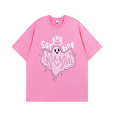 Men T Shirt Sweet Cool Foam Printed Couple Short Sleeve T-shirt Men's Casual