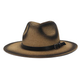 Chapeaux de cowboy en paille pour hommes et femmes, chapeau de soleil de voyage d'extérieur, protection solaire, printemps et été