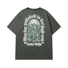 T-shirt imprimé à manches courtes pour homme et femme, hauts de couple assortis