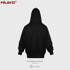 Mens Jacket Simple Solid Color Hooded Sweater MIJKO