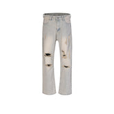 Men's Vintage Pants Men's Clothing Women's Wash Water Old Trousers Slightly Stretched Jeans MIJKO