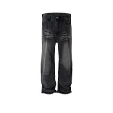 Men's Vintage Pants Old Trousers Men's and Women's Straight Wide-Foot Jeans MIJKO