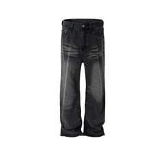 Men's Vintage Pants Old Trousers Men's and Women's Straight Wide-Foot Jeans MIJKO