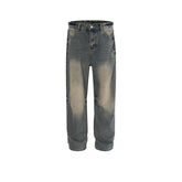 Men's Vintage Pants Trousers Men's and Women's Washing Straight High Street Style Trendy Jeans MIJKO