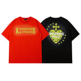 Men T Shirt Printed Short-Sleeved T-shirt Men's Ins Loose Street Casual Couple