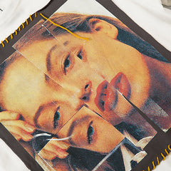 Men Long Sleeve T Shirt Portrait Printing Casual Loose