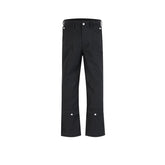 Men's Vintage Pants Men's Women's Zipper Pants Wide Feet Tide Casual MIJKO