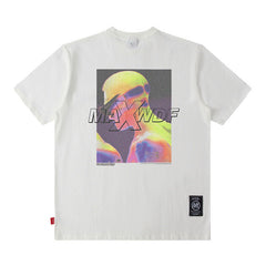 T-shirt Homme Imprimé Manches Courtes Unisexe Américain Rétro Ample