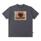Men's T Shirt Printed Short-Sleeved T-shirt Men's and Women's Loose round Neck