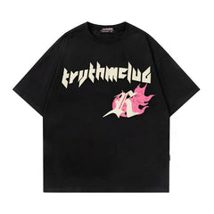 T-shirt homme printemps/été imprimé lettre décontracté manches courtes pour hommes et femmes
