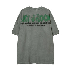 T-shirt Homme Imprimé Manches Courtes Unisexe Rétro Hip Hop Ample