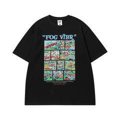 T-shirt Homme Style Collège Vintage Imprimé Doux et Cool pour Couple, Manches Courtes, Hommes et Femmes