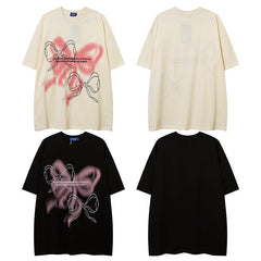T-shirt Homme Manches Courtes T-shirt Homme et Femme Ample de Rue pour Couple
