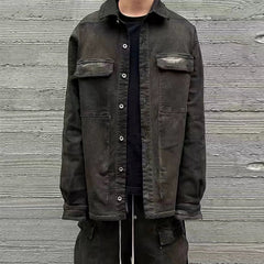 Mens Jacket Distress Denim Jacket MIJKO