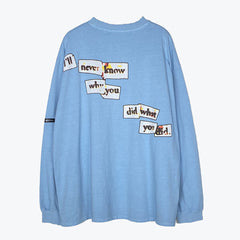 Men Long Sleeve T Shirt Thermal Imaging Printing Loose Base Shirt