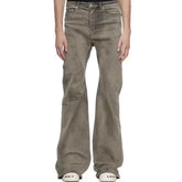 Mens Vintage Pants Distressed High-stretch Bootcut jeans MIJKO