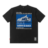 Men T Shirt Retro Men's Short-Sleeved T-shirt Casual Men and Women