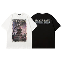 T-shirt Homme Hip Hop Manches Courtes T-shirt Marque de Mode Nationale Homme Européenne et Américaine
