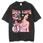 Men's T Shirts Dua Lipa Printed Short Sleeve T-Shirts Men's and Women's Shirts