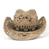 Chapeaux de Cowboy en Paille Chapeau de Cowboy Western Chapeau de Soleil en Paille