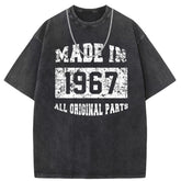 Men T Shirts Retro vintage cotton short-sleeved T-shirt couple