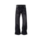 Men's Vintage Pants Men's Women's Wash Water Old Splicing Trendy Jeans MIJKO