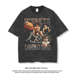 Nba T Shirt Printed Short-Sleeved T-shirt Hip Hop Washed Men and Women Fashion