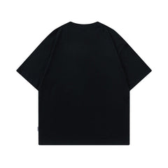 T-shirt homme imprimé vieilli à manches courtes - T-shirt unisexe rétro ample