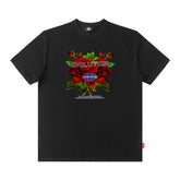 T-shirt homme à manches courtes imprimé rose coupe ample marque de mode Hip Hop pour homme