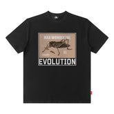 Men T Shirt Retro Personalized Printed Vibe Loose Short Sleeve T-shirt for Men and Women