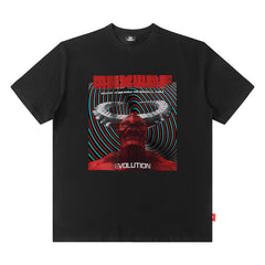 T-shirt ample pour homme, style streetwear, manches courtes, imprimé tendance