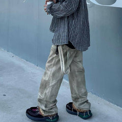 Men's Vintage Pants Distress Unisex Pants MIJKO