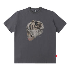 T-shirt homme imprimé à manches courtes, marque de mode pour homme, col rond, ample